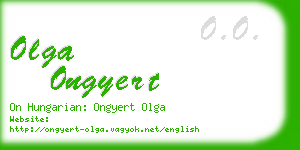 olga ongyert business card